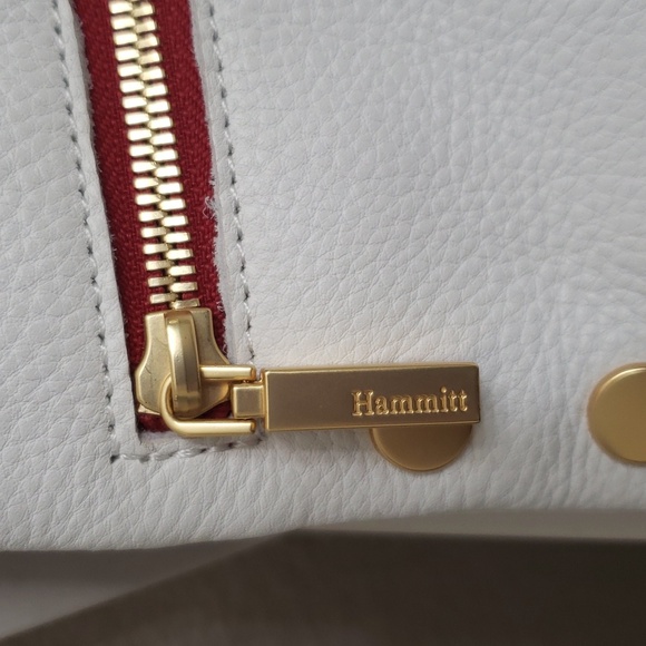 Hammitt Los Angeles White Leather Wristlet Gold Hardware in Excellent Condition. - Picture 4 of 6